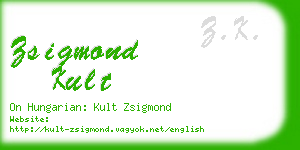 zsigmond kult business card